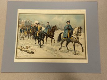 Vintage George Washington Horse Print Werner Co. Akron Ohio
