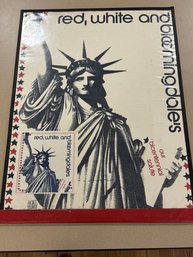 Vintage Statue Of Liberty Bloomingdales Stamp Poster Michael Vollbrach
