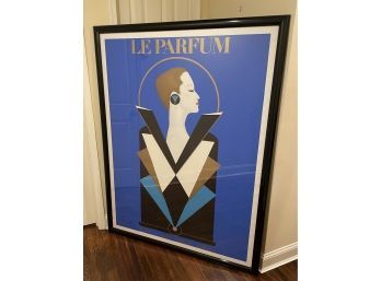Vintage 'LE PARFUM' Signed RAZZIA- Professionally   Framed Poster!  65' Tall X 50' Wide