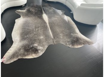 Contemporary Modern Brazilian Grey Natural   Cowhide Rug With Tags!