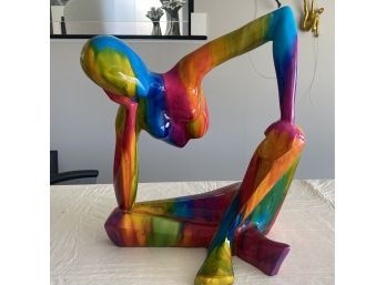 'Thinker ' Vibrant Contemporary Modern Artist   Signed Modern Aluminum Sculpture