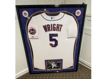 David Wright #5-NewYork METS-   Signed Jersey W/ Steiner COA & Framing
