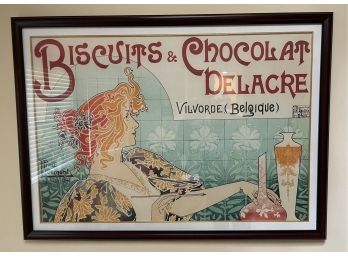 ' Biscuits & Chocolat Delacre ' Framed French Poster!