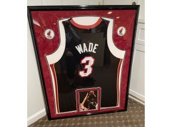 Dwayne Wade #3 - Miami Heat- Autographed Black Jersey- Steiner COA & Framing