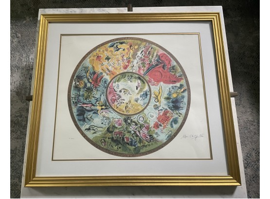 Vintage 'Marc Chagall, Paris Opera Ceiling', Lithograph Limited Edition 101/500 Signed Lithograph