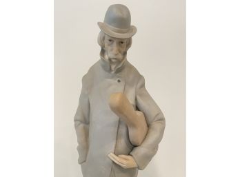 Retired Lladro Porcelain Figurine 4622 ' Old Man With Violin' Matte Finish