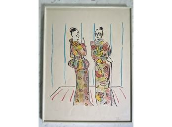 AUTHENTIC SIGNED 'pETER MAX ' HAND SIGNED LITHOGRAPH & L/E HC  3/10 WITH JSA COA- TITLED ' THE DIALOGUE'