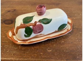 Vintage Franciscan  Apple Pattern-Covered Butter Dish- Oval Open Casserole Dish-crescent Salad Plate