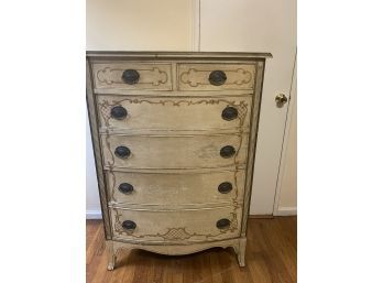 Antique Hand Painted 6 Drawer Country French Style Dresser