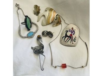 Vintage Collection Of Sterling Jewelry