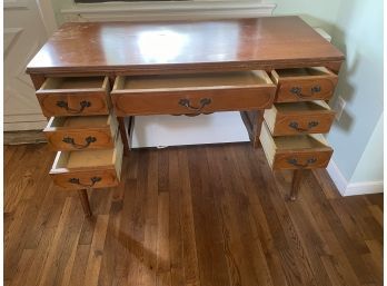 Vintage Seven Draw Fruit Wood   Desk