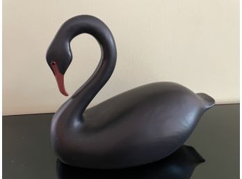 Vintage Hone Decor Black Swan Sculpture