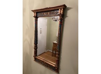 Antique Tremell Style Mirror W/ Hand-Painted