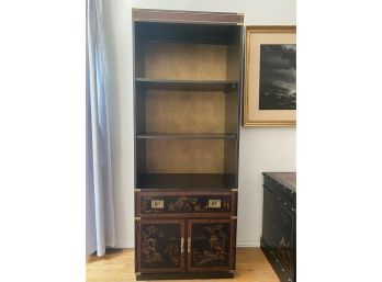 Vintage 'Drexel' Hand Painted Asian Style Chinoiserie   Bookcase W/ Storage & Open Shelves! 2 Of 2