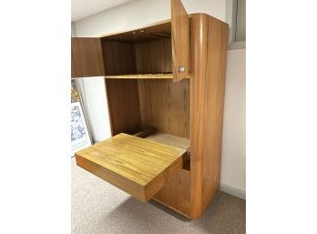 Vintage Quality Teak Contemporary Modern  Storage Home Work Center/ TV Cabinet