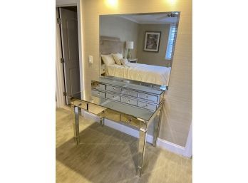 Spectacular Contemporary Modern Mirrored Desk/ Dressing Table