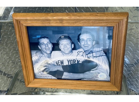 Vintage 'Phil Rizzuto & Joe Pepitone Autographed Photo With COA