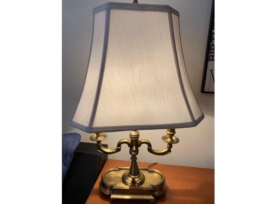 Vintage Brass Table Lamp With Shade
