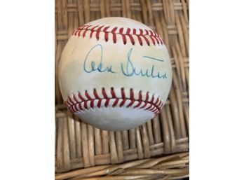 Autographed DAN SUTTON Baseball Brooklyn Dodgers