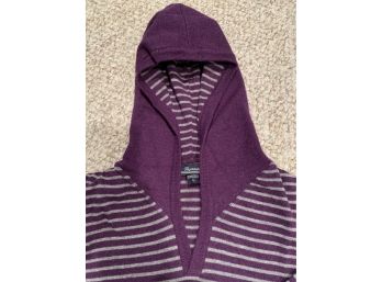 FACONNABLE- MADE IN ITALY  MEN'S HOODED LAMBS WOOL SWEATER