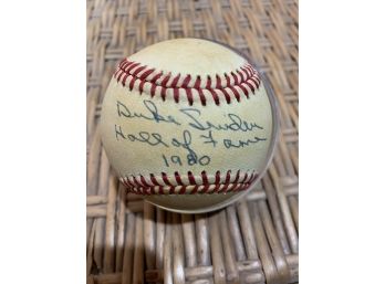 AUTHENTIC  'DUKE SNIDER' HALL OF FAME AUTOGRAPHED BASE BALL