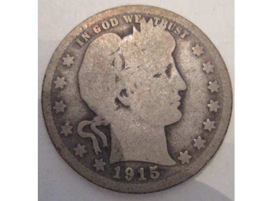 1915-D Authentic BARBER Quarter $.25 United States