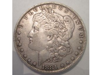 1881 Authentic MORGAN SILVER DOLLAR $1.00 United States