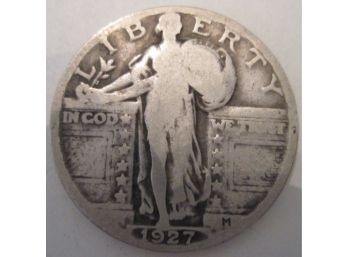 1927 Authentic STANDING LIBERTY Quarter $.25 United States