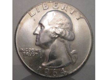 1964-D Authentic WASHINGTON Quarter $.25 United States