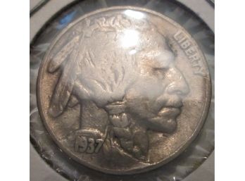 1937 Authentic BUFFALO NICKEL $.05 United States