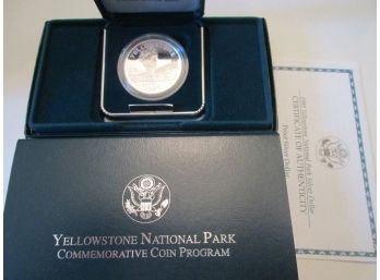 1999 Authentic YELLOWSTONE SILVER Dollar $1.00 United States