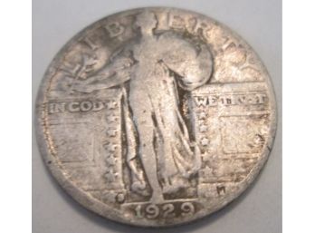 1929 Authentic STANDING LIBERTY Quarter $.25 United States
