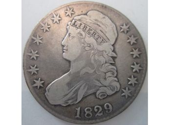 1829 Authentic BUST Half Dollar $.50 United States