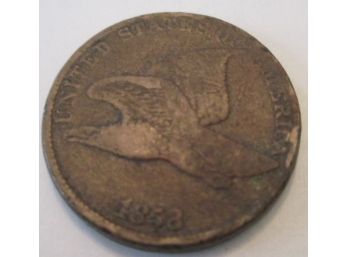 1858 Authentic FLYING EAGLE CENT $.01 United States
