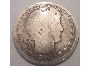1898 Authentic BARBER Quarter Dollar $.25 United States