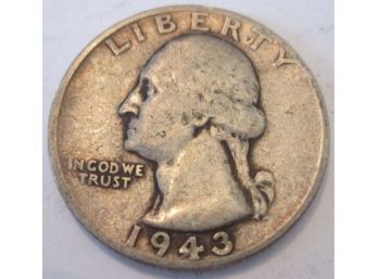1943S Authentic WASHINGTON Quarter $.25 United States