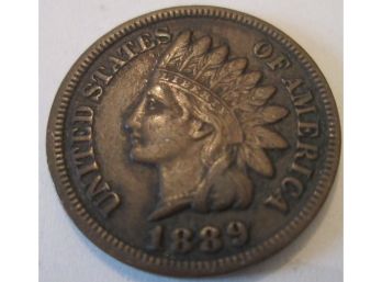 1889 Authentic INDIAN HEAD CENT $.01 United States
