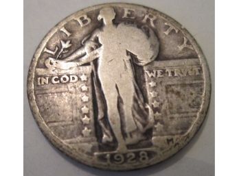 1928 Authentic STANDING LIBERTY Quarter $.25 United States