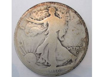1916 D OBVERSE Authentic WALKING LIBERTY Half Dollar $.50 United States