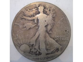 1920 Authentic WALKING LIBERTY Half Dollar $.50 United States