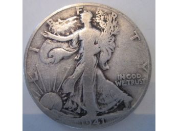 1941 S Authentic WALKING LIBERTY Half Dollar $.50 United States