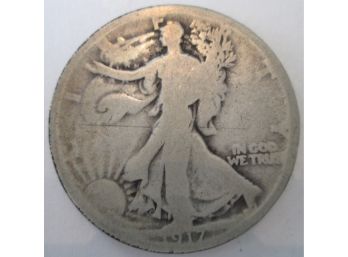 1917 Authentic WALKING LIBERTY SILVER Half Dollar $.50 United States