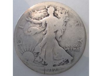 1917S Authentic WALKING LIBERTY Half Dollar $.50 United States