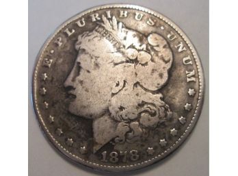 1878S Authentic MORGAN SILVER DOLLAR $1.00 United States