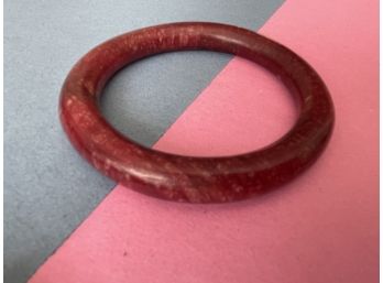 Antique Chinese  Calcified  Red  Jade Bangle  Bracelet