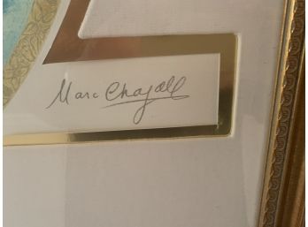 AUTHENTIC  MARC CHAGALL  LIMIED EDITION SIGNED LITHOGRAPH