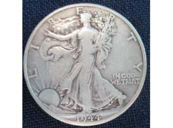1944D Authentic WALKING LIBERTY SILVER Half Dollar $.50 United States