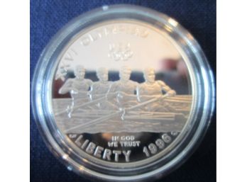 1996P Authentic XXVI OLYMPIC COMMEMORATIVE SILVER DOLLAR $1.00 Coin United States