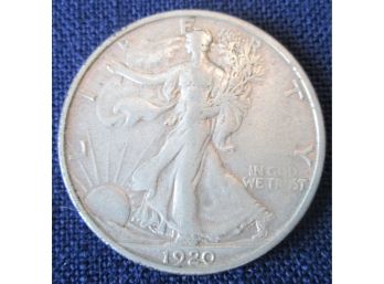 1920S Authentic WALKING LIBERTY SILVER Half Dollar $.50 United States