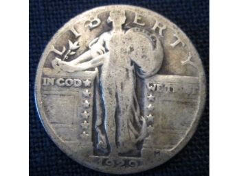 1929P Authentic STANDING LIBERTY Quarter $.25 United States